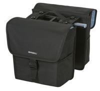 Basil go-double bag mik, dubbele fietstas, zwart, 32l, geschikt voor mik systeemdragers/carrierplates - thumbnail