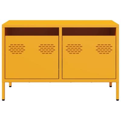 Tv-meubel 68x39x43,5 cm koudgewalst staal mosterdgeel