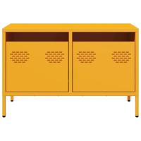 Tv-meubel 68x39x43,5 cm koudgewalst staal mosterdgeel - thumbnail