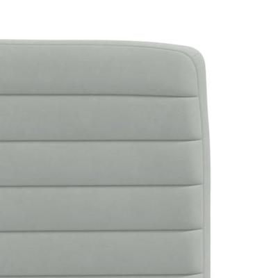 Eetkamerstoelen 6 st fluweel lichtgrijs