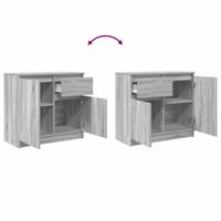 Dressoir met lade 71x35x65 cm spaanplaat grijs Sonoma - thumbnail