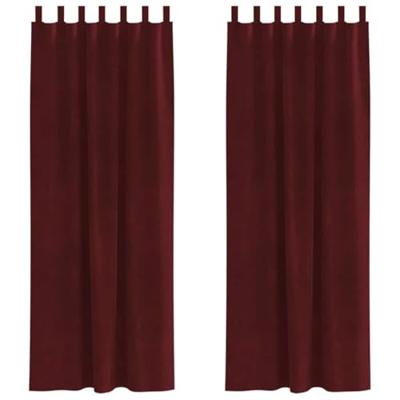 VidaXL Verduisterende gordijnen 2 pcs wijnrood 140 x 260 cm fluweel