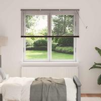 VidaXL Jaloezie donkerbruin met houtpatroon 160 x 150 cm pvc - thumbnail