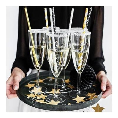 Papieren Rietjes Sterretjes Goud