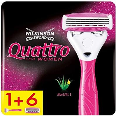 Wilkinson Wilkinson Sword Quattro For Women Sensitive Scheermesjes - 6 stuks