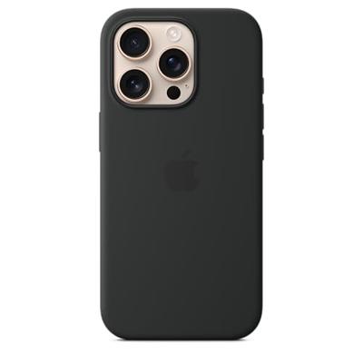 Apple Silicone MagSafe Hoesje iPhone 16 Pro Zwart - thumbnail