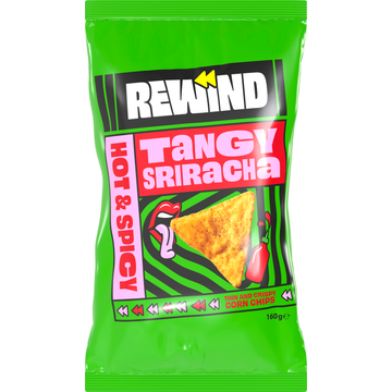 Rewind Tangy Sriracha Thin and Crispy Corn Chips 160 g bij Jumbo