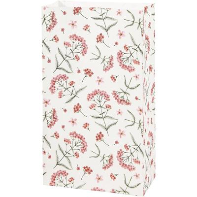 Vivi Gade Papieren zakken, bloemen, h: 21 cm, afm 6x12 cm, 80 gr, 8 stuk/ 1 doos