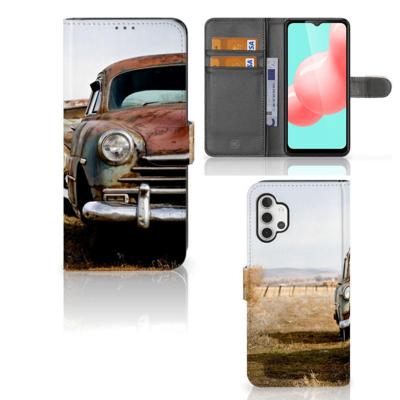 Samsung Galaxy A32 5G | Telefoonhoesje met foto | Vintage Auto | Portemonnee hoesje Samsung Galaxy A32 5G | Telefoonhoesje met foto | Vintage Auto | Portemonnee hoesje