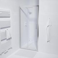 Marenza Slide Quick Fit Schuifdeur - 90x190cm - 6mm veiligheidsglas - alu profiel - anti kalk - chroom SAQ6121-90 - thumbnail