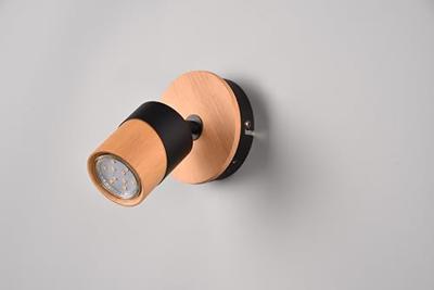 Trio Plafondlamp hout met zwartAruni - 801170132