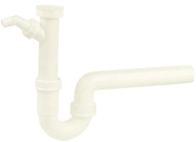 Kirchhoff CH Kunststof spoelbak buisvormige sifon, wit. 1 1/2"ER x 56 mm, met 3/4" apparaataansluiting - 988312418 Kirchhoff CH Kunststof spoelbak buisvormige sifon, wit. 1 1/2"ER x 56 mm, met 3/4" apparaataansluiting - 988312418