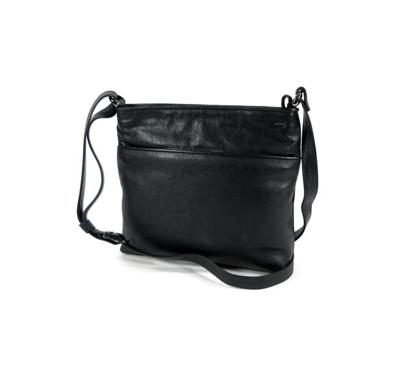 Berba leren Crossbody tas Soft Zwart Berba leren Crossbody tas Soft Zwart