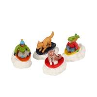 Lemax dog snow saucer fun s/4 kerstdorp figuur type 4 Vail Village 2022