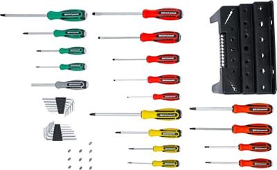 BGS technic screwdriver set with bit assortment in a plastic stand 44-piece