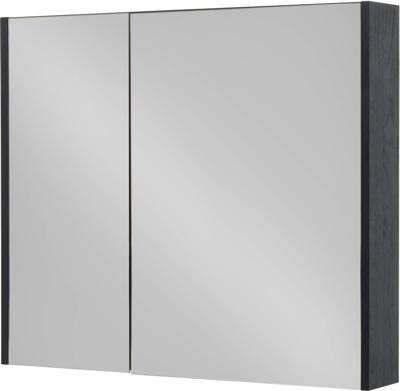 Saqu spiegelkast 80x14x70cm eiken zwart Saqu spiegelkast 80x14x70cm eiken zwart