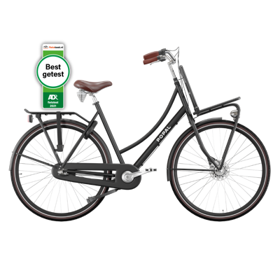 Popal Daily Dutch Prestige 28 Inch 47 cm Dames 7V Rollerbrake Matzwart