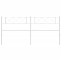 Hoofdbord 200 cm metaal wit - thumbnail