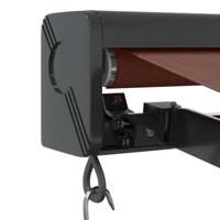 Luifel handmatig uittrekbaar 350x250 cm bruin - thumbnail