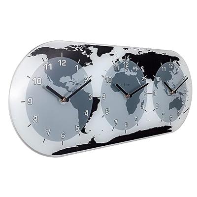 NeXtime NE-8108 Wandklok 50 X 18.6 X 3.6, Glas, 'Mondial' NeXtime NE-8108 Wandklok 50 X 18.6 X 3.6, Glas, 'Mondial'