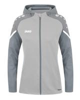 JAKO 6822D Jas Met Kap Performance Dames - Zachtgrijs/Steengrijs - 42 - thumbnail