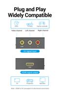 Adapter RCA naar HDMI Vention AEFB0 Zwart - thumbnail