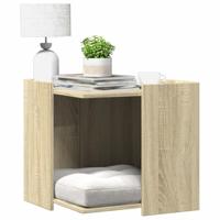 VidaXL Kattenbakkast 53x53x51 cm bewerkt hout sonoma eikenkleurig - thumbnail