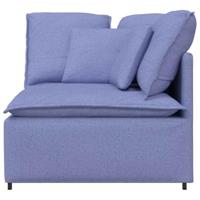 Modulaire hoekmodule bank met kussens 100 cm jeansblauw - thumbnail