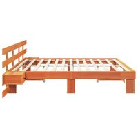 Bedframe met lade Bruin 200 x 200 cm Massief grenenhout - thumbnail