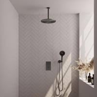 Regendoucheset Inbouw Brauer Gunmetal Edition Thermostatisch 30 cm met 3-Weg Omstelling, Plafondarm en 3-Standen Handdouche Geborsteld Gunmetal Brauer - thumbnail