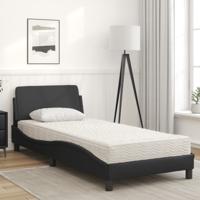 Bed met matras "Dover" kunstleer zwart 90x200 cm - thumbnail
