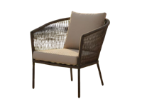 Rennes lounge chair olive alu/rope olive Eurofar - Eurofar - thumbnail