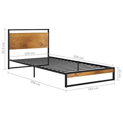Bedframe metaal 100x200 cm Bedframe metaal 100x200 cm