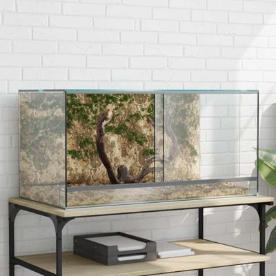 VidaXL Terrarium met opslag doorzichtig 80 x 40 x 40 cm glas