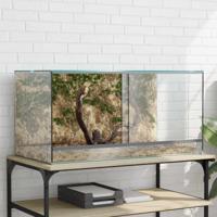 VidaXL Terrarium met opslag doorzichtig 80 x 40 x 40 cm glas - thumbnail