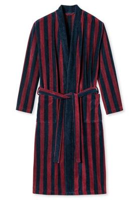 Badjas Schiesser rood-blauw velours