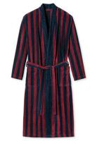 Badjas Schiesser rood-blauw velours - thumbnail