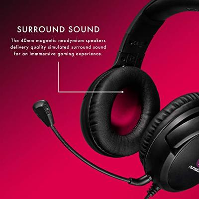 Numskull NS03e Wired Esports Stereo Gaming Headset in Black voor PS5, Xbox Serie X & S, PS4, Xbox One, PC