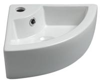 Wiesbaden Pallas hoekfontein 44,5 x 32,5 x 13 cm keramiek glans wit - thumbnail