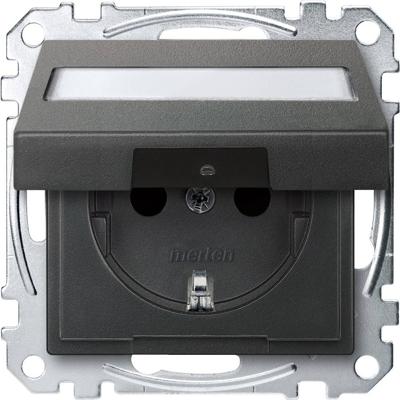 Merten MEG2312-0414 Wandcontactdoos System M Antraciet 1 stuk(s)