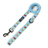 Vibfy Hondenriem - Pizza & Fries - Lichtblauw - Lengte 160 cm - Breedte 2,5 cm - thumbnail