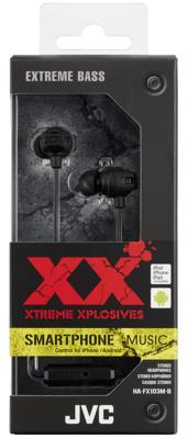 JVC HA-FX103M-B-E XTREME XPLOSIVES serie hoofdtelefoons JVC HA-FX103M-B-E XTREME XPLOSIVES serie hoofdtelefoons