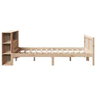 Bed met boekenkast zonder matras massief grenenhout 120x200 cm