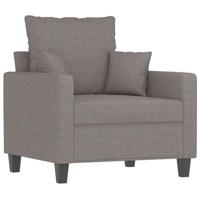 3-delige Loungeset met kussens stof taupe - thumbnail