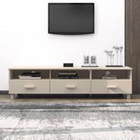 Tv-meubel HAMAR 158x40x40 cm massief grenenhout honingbruin - thumbnail
