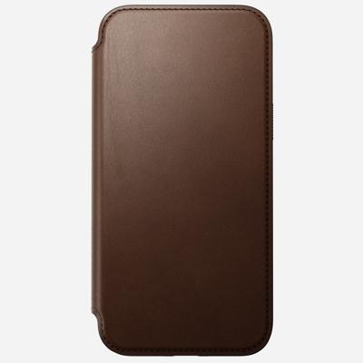 Nomad Modern leather folio iPhone 15 Pro Max - Rustic Brown