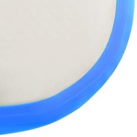 VidaXL Gymnastiekmat met pomp opblaasbaar 200x200x10 cm pvc blauw - thumbnail