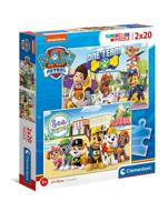Clementoni legpuzzel super color paw patrol, 2x20st. - thumbnail