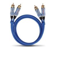 Cinch Audio Aansluitkabel [2x Cinch-stekker - 2x Cinch-stekker] 1.00 m Blauw Vergulde steekcontacten Oehlbach BEAT! - thumbnail