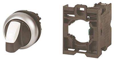 Eaton 216518 M22-WRK/K10 Keuzetoets Kunststof frontring Knevel Zwart 1 stuk(s) Piece